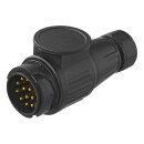 Anhängerstecker Kunststoffstecker Stecker 13-polig PVC System Jäger 12 cm