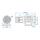 Anhängerstecker Kunststoffstecker Stecker 13-polig PVC System Jäger 12 cm